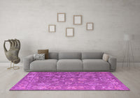 Machine Washable Abstract Purple Modern Rug, wshabs5206pur