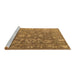 Sideview of Machine Washable Abstract Brown Modern Rug, wshabs5206brn