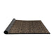 Sideview of Abstract Dark Almond Brown Modern Rug, abs5207