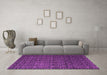 Machine Washable Abstract Purple Modern Area Rugs in a Living Room, wshabs5207pur