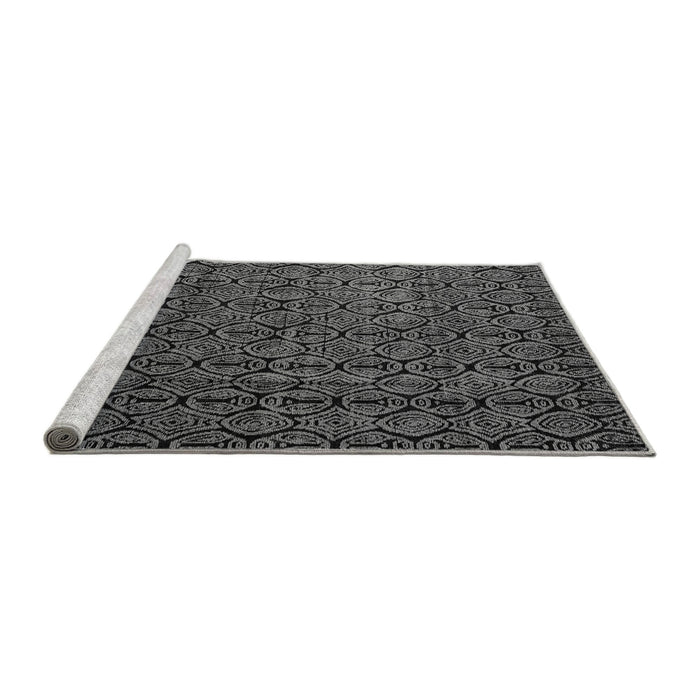 Sideview of Machine Washable Abstract Gray Modern Rug, wshabs5207gry