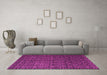 Machine Washable Abstract Pink Modern Rug in a Living Room, wshabs5207pnk