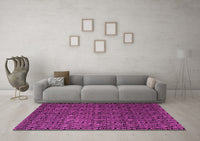 Machine Washable Abstract Pink Modern Rug, wshabs5207pnk