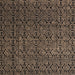 Square Machine Washable Abstract Dark Almond Brown Rug, wshabs5207