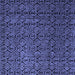 Square Abstract Blue Modern Rug, abs5207blu