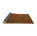 Sideview of Abstract Orange Modern Rug, abs5207org