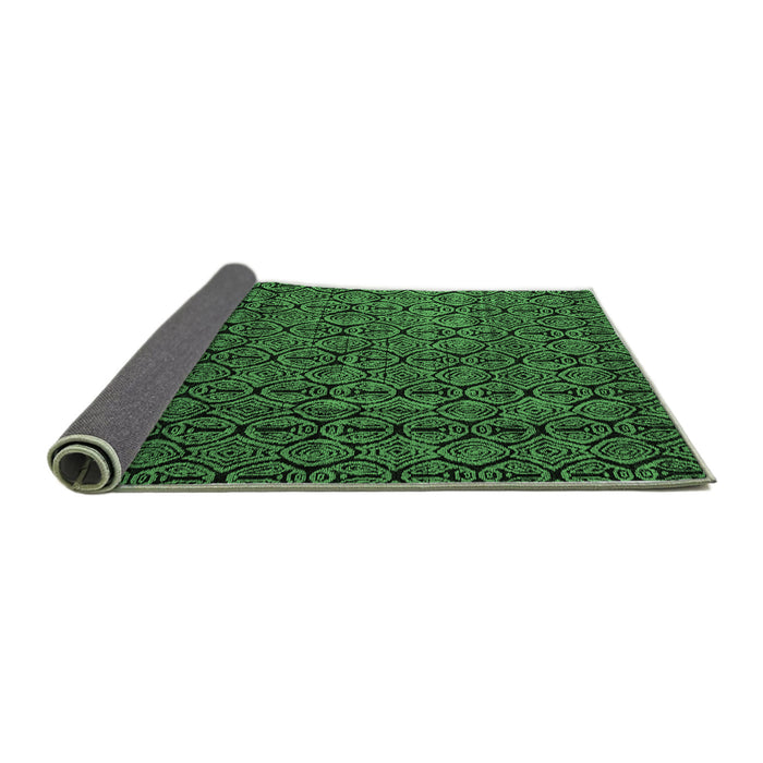 Sideview of Abstract Emerald Green Modern Rug, abs5207emgrn