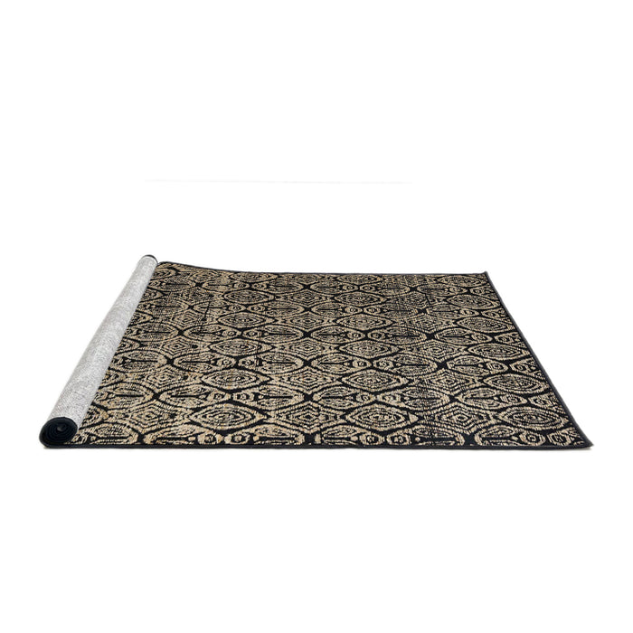 Sideview of Machine Washable Abstract Light French Beige Brown Rug, wshabs5208