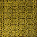 Square Abstract Yellow Modern Rug, abs5208yw