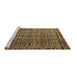 Sideview of Machine Washable Abstract Brown Modern Rug, wshabs5208brn