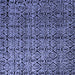 Square Abstract Blue Modern Rug, abs5208blu