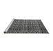 Sideview of Machine Washable Abstract Gray Modern Rug, wshabs5208gry