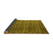 Sideview of Abstract Yellow Modern Rug, abs5208yw