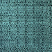 Square Abstract Light Blue Modern Rug, abs5208lblu