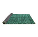 Sideview of Abstract Turquoise Modern Rug, abs5208turq