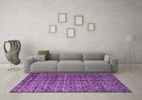 Machine Washable Abstract Purple Modern Rug, wshabs5208pur