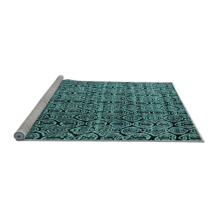 Sideview of Machine Washable Abstract Light Blue Modern Rug, wshabs5208lblu