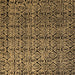 Square Abstract Brown Modern Rug, abs5208brn