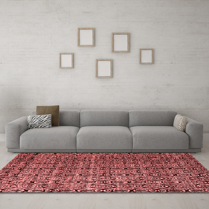 Modern Red Washable Rugs