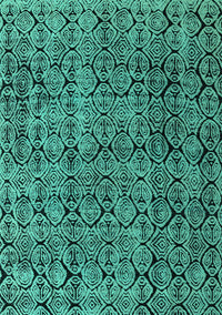 Abstract Turquoise Modern Rug, abs5209turq