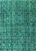 Abstract Turquoise Modern Rug, abs5209turq