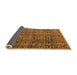 Sideview of Abstract Orange Modern Rug, abs5209org