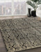 Abstract Sand Brown Modern Rug in Family Room, abs5209