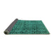 Sideview of Abstract Turquoise Modern Rug, abs5209turq