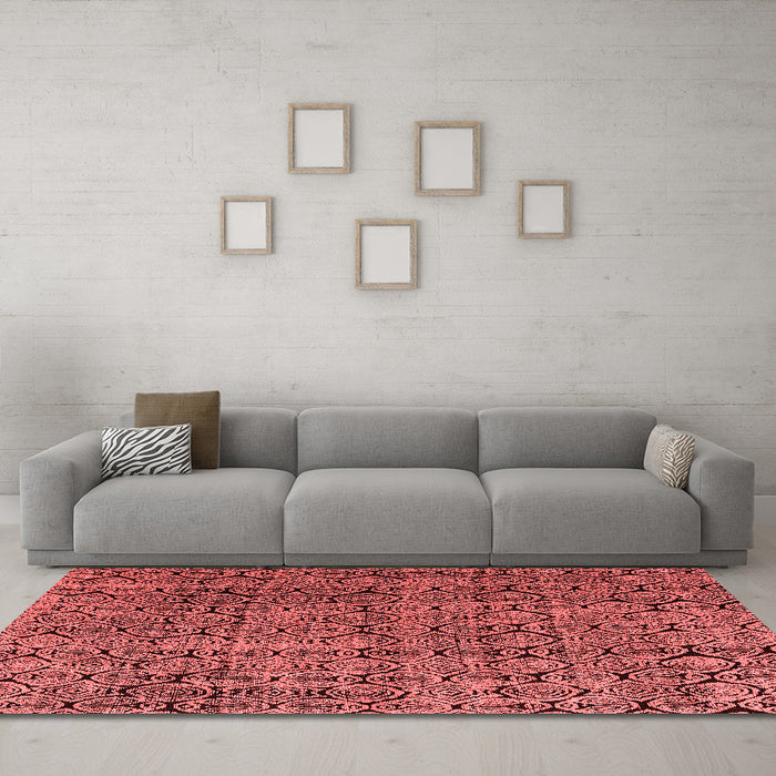Modern Red Washable Rugs