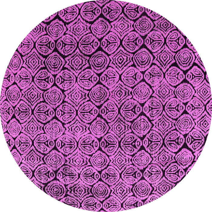 Round Abstract Pink Modern Rug, abs5209pnk