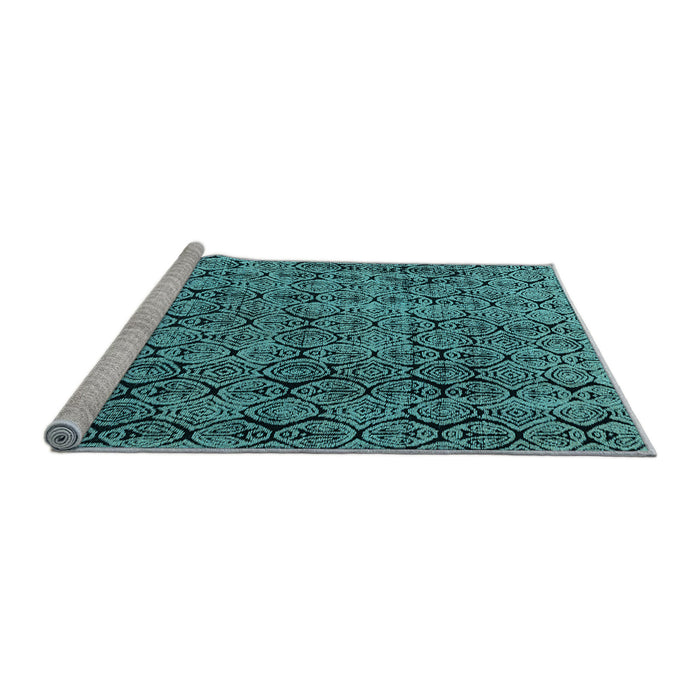 Sideview of Machine Washable Abstract Light Blue Modern Rug, wshabs5209lblu