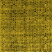 Square Abstract Yellow Modern Rug, abs5209yw