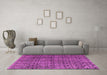 Machine Washable Abstract Pink Modern Rug in a Living Room, wshabs5209pnk