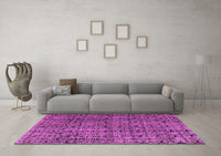 Machine Washable Abstract Pink Modern Rug, wshabs5209pnk