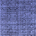 Square Abstract Blue Modern Rug, abs5209blu