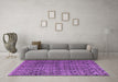 Machine Washable Abstract Purple Modern Area Rugs in a Living Room, wshabs5209pur