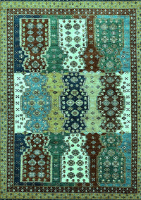 Abstract Turquoise Modern Rug, abs520turq