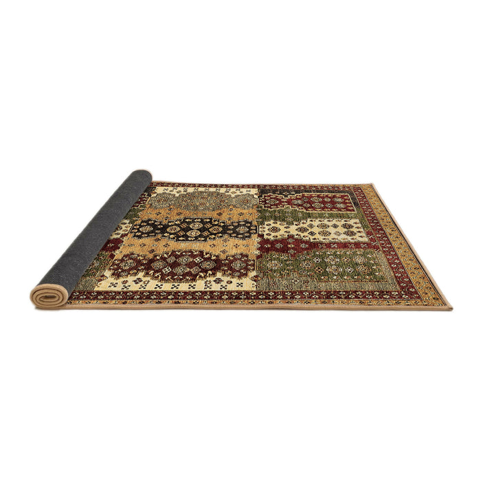 Sideview of Abstract Brown Modern Rug, abs520brn
