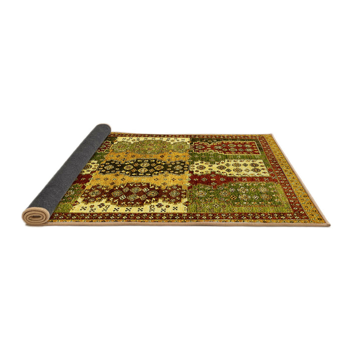 Sideview of Abstract Yellow Modern Rug, abs520yw