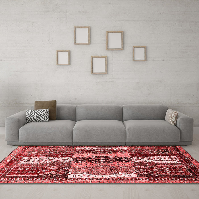 Modern Red Washable Rugs