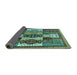 Sideview of Abstract Turquoise Modern Rug, abs520turq