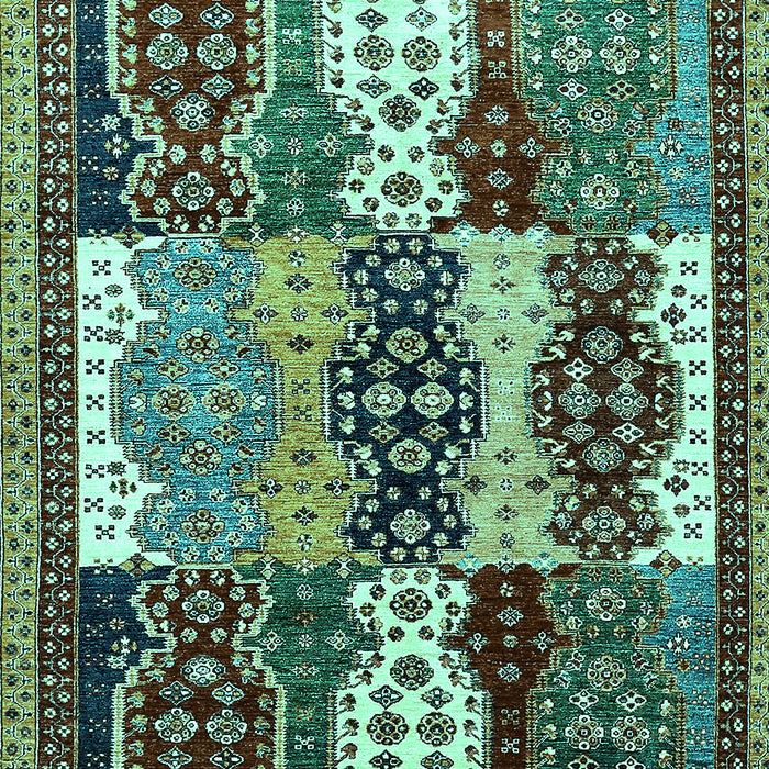 Machine Washable Abstract Turquoise Modern Area Rugs, wshabs520turq