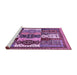 Sideview of Machine Washable Abstract Purple Modern Area Rugs, wshabs520pur