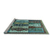 Sideview of Machine Washable Abstract Light Blue Modern Rug, wshabs520lblu