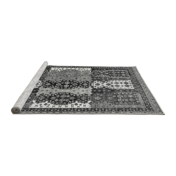 Sideview of Machine Washable Abstract Gray Modern Rug, wshabs520gry