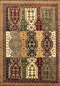 Abstract Brown Modern Rug, abs520brn