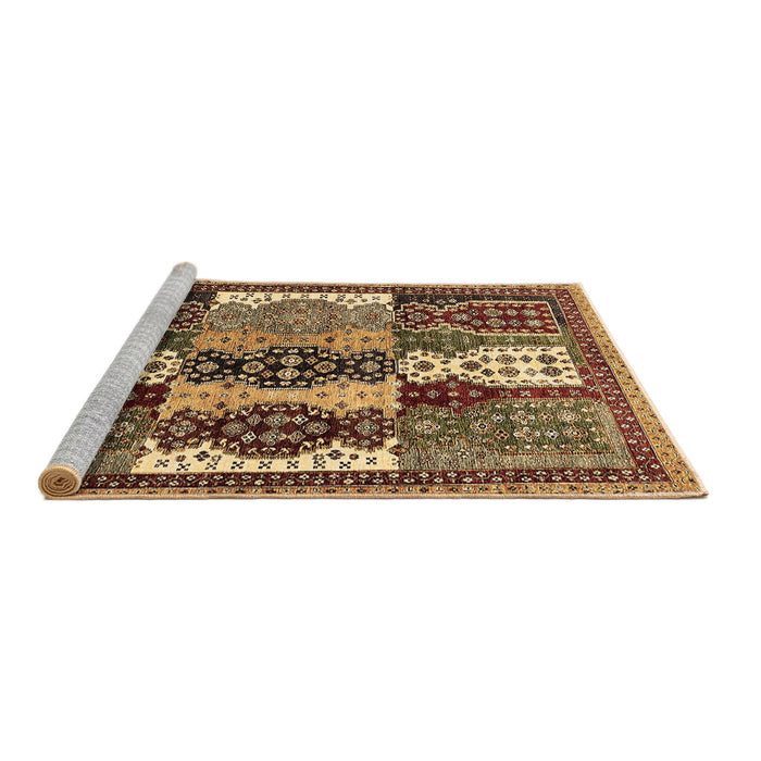 Sideview of Machine Washable Abstract Brown Modern Rug, wshabs520brn