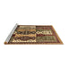 Sideview of Machine Washable Abstract Brown Modern Rug, wshabs520brn