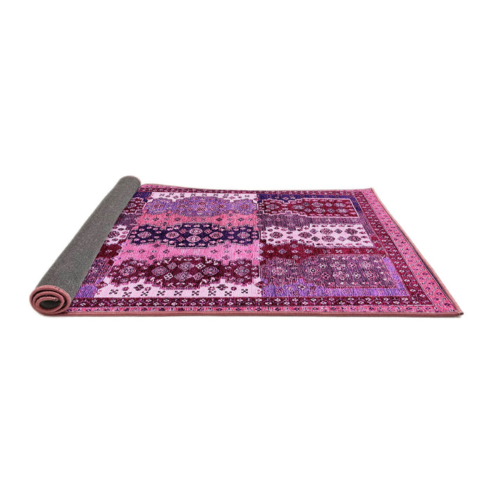 Sideview of Abstract Pink Modern Rug, abs520pnk