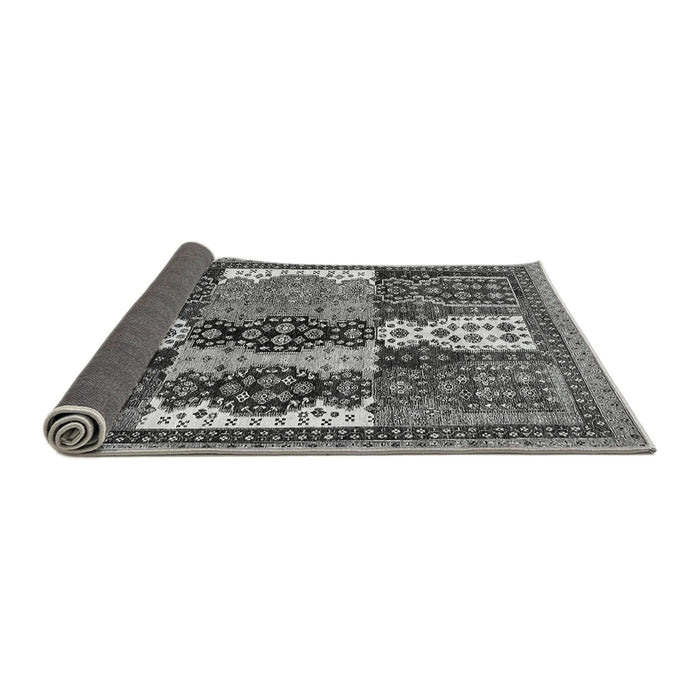 Sideview of Abstract Gray Modern Rug, abs520gry